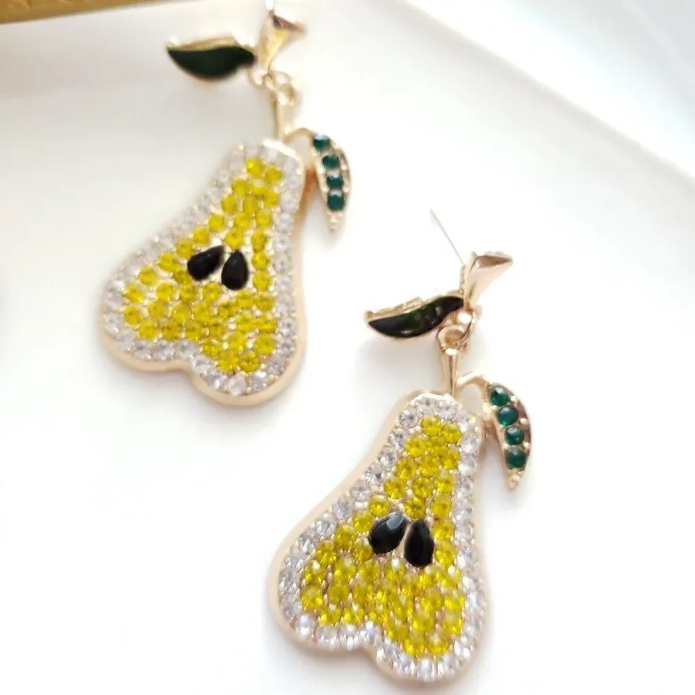 New! Zara Pear Post Earrings